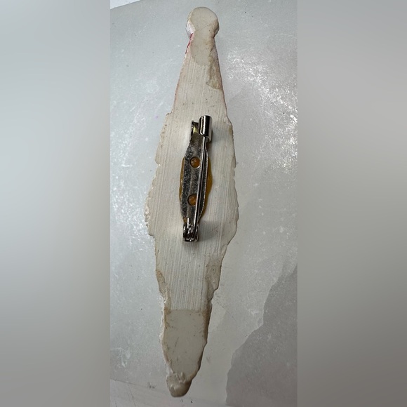 Santa head pin, wood and paint - Picture 2 of 3